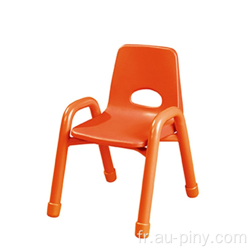 Chaise d'enfants de la maternelle en plastique durable de l'école avec métal